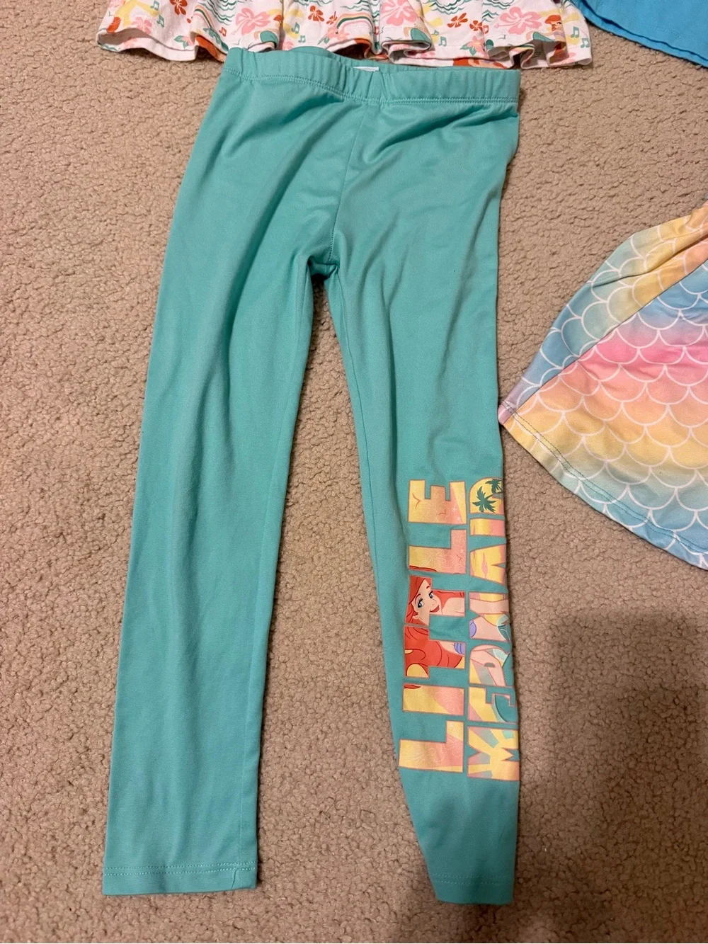 Size 7 Disney Princess Little Mermaid Ariel 5 piece Outfit Set